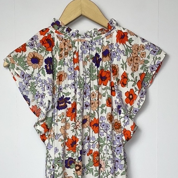 NWT VERONICA BEARD Zee Floral Minidress in Off White - Picture 10 of 14